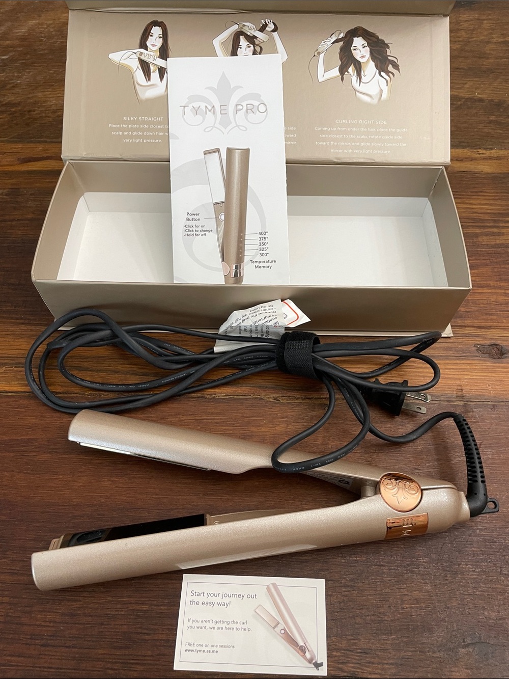TYME Rose Gold Hair Straightener